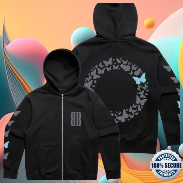 Blue Butterfly Brand Store Merch The Blue Butterfly Zip-Up Hoodie