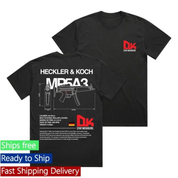 Dirty Kid Merch Store Mp5a3 Tee Black
