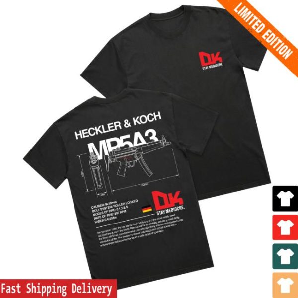 Dirty Kid Merch Store Mp5a3 Tee Black