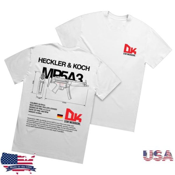 Dirty Kid Merch Store Mp5a3 Tee White