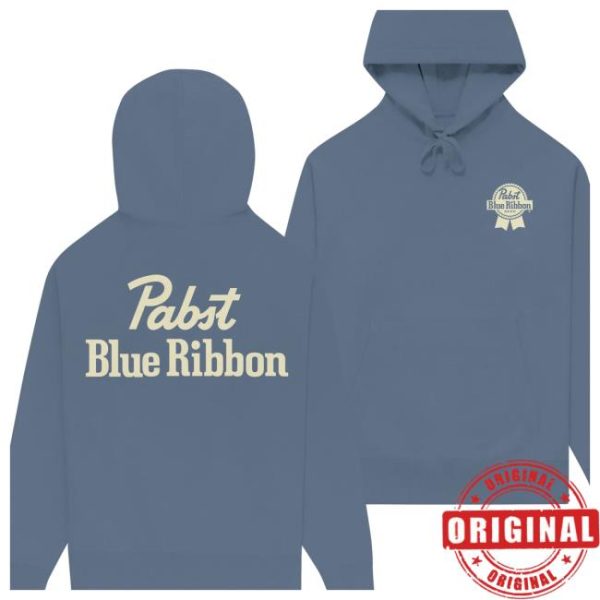 Pabst Blue Ribbon Store Merch Pabst Blue Ribbon Storm Blue Hoodie