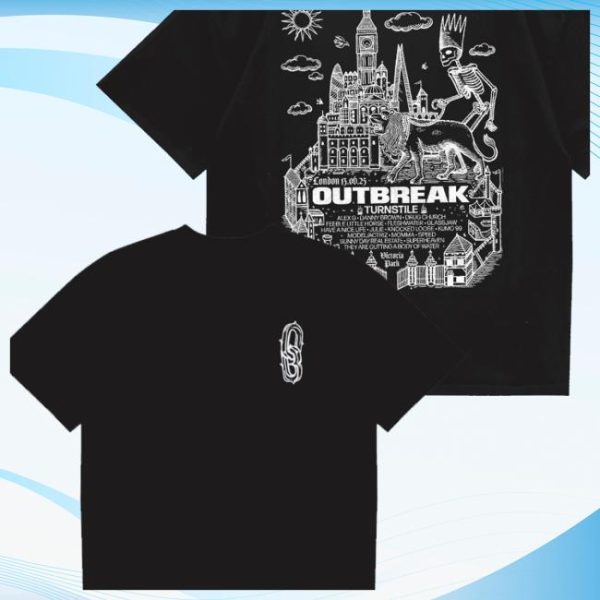Outbreak Store Merch Outbreak® ’25 London Line-Up Black T-Shirt