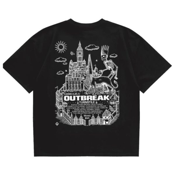 Outbreak Store Merch Outbreak® ’25 London Line-Up Black T-Shirt