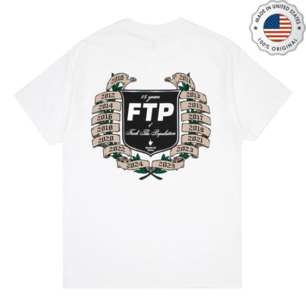 Ftp Merch Store Shop 15 Year Anniversary Tee White