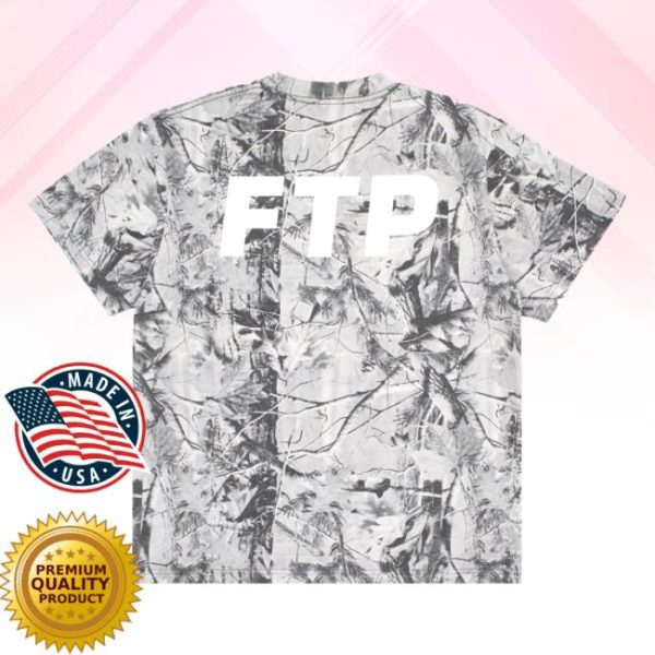 Ftp Merch Store Shop Gray Tree Camo Logo Tee