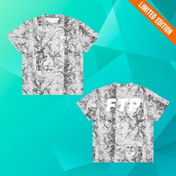 Ftp Merch Store Shop Gray Tree Camo Logo Tee