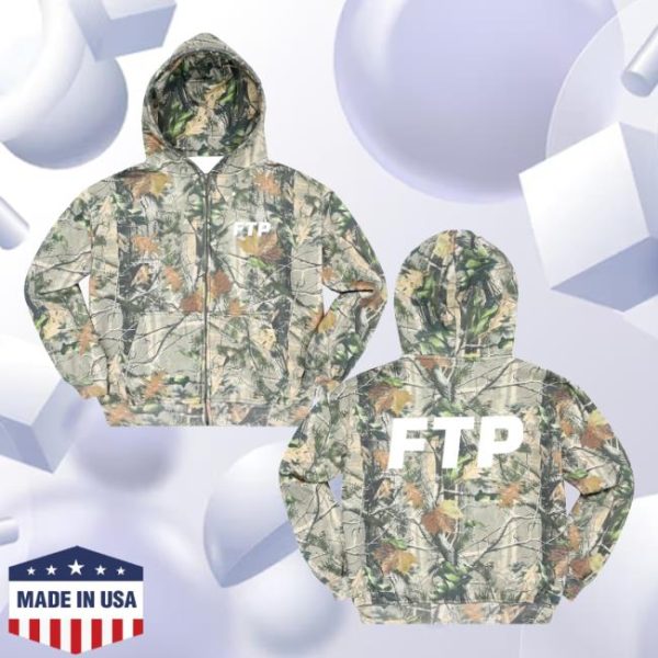 Ftp Merch Store Shop Tree Camo Zip Up Hoodie