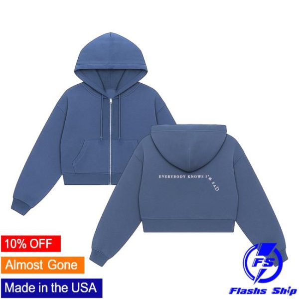 Marina Merch Store Everybody Knows I’m Sad Zip Hoodie