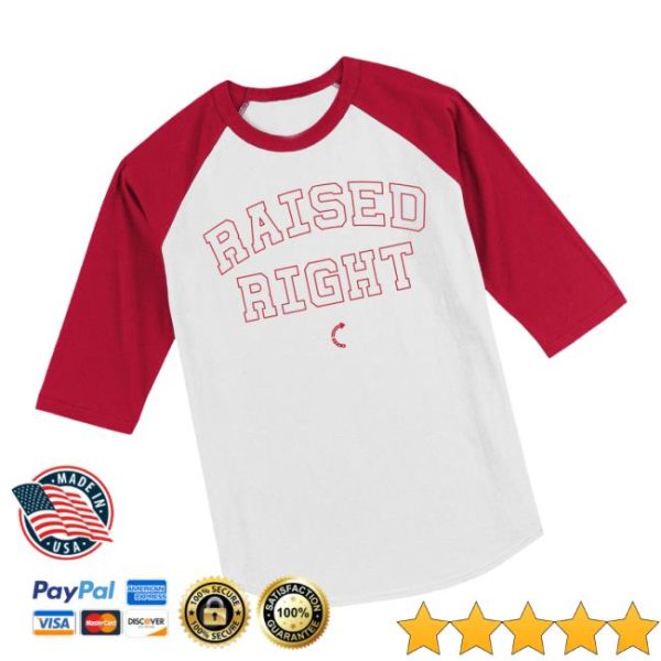 Tpusa Merch Store Raised Right Baseball T-Shirt