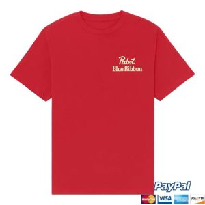 Pabst Blue Ribbon Store Merch Pabst Blue Ribbon Red Tee