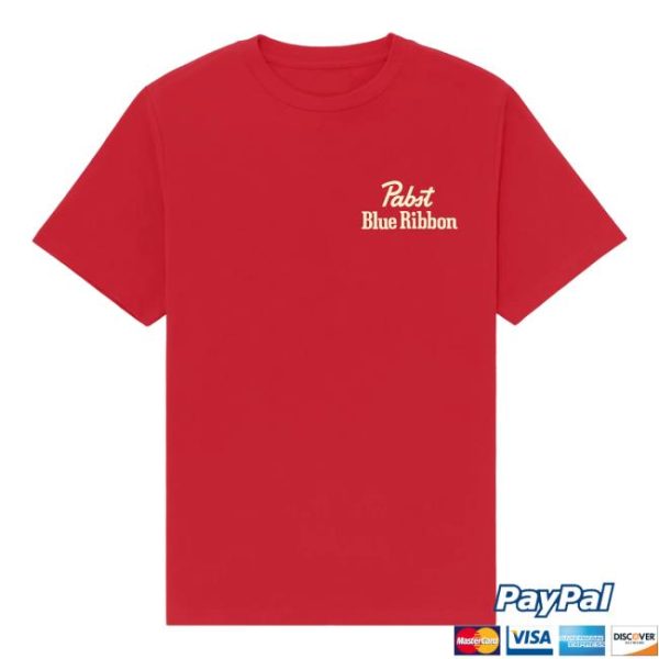 Pabst Blue Ribbon Store Merch Pabst Blue Ribbon Red Tee