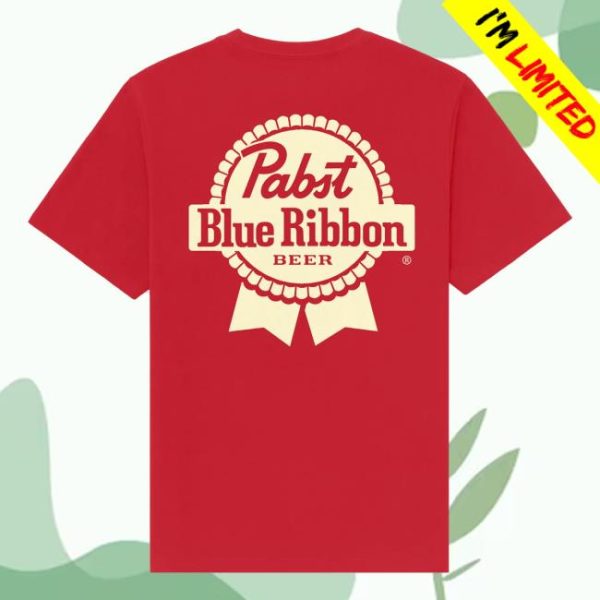 Pabst Blue Ribbon Store Merch Pabst Blue Ribbon Red Tee