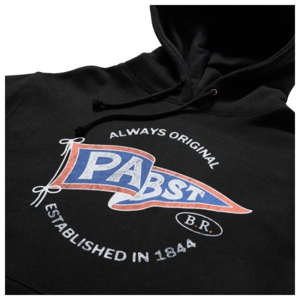 Pabst Blue Ribbon Store Merch The Pennant Black Hoodie