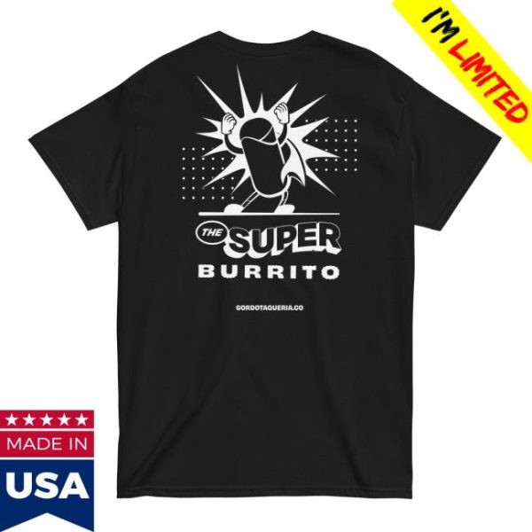 Gordo Taqueria Store Merch The Super Burrito Black Tee