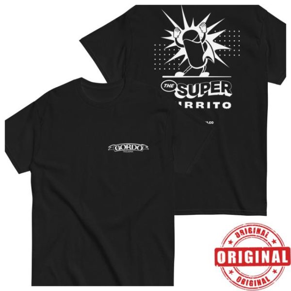 Gordo Taqueria Store Merch The Super Burrito Black Tee