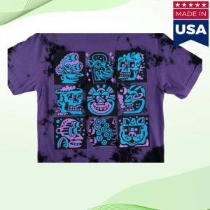 Killer Acid Store Merch Purple Heads Deluxe Crystal Wash T-Shirt