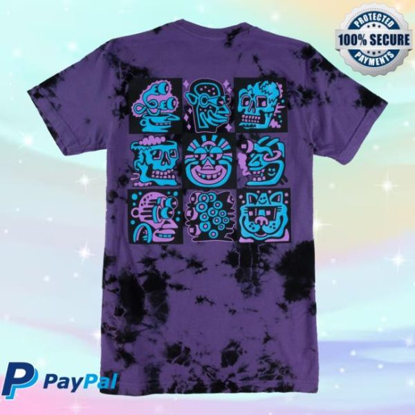 Killer Acid Store Merch Purple Heads Deluxe Crystal Wash T-Shirt