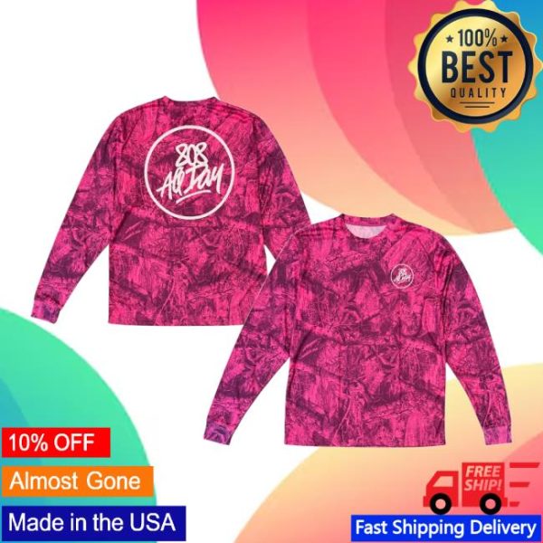 808Allday Merch Store Shop 808Allday Pink Real Tree Camo Dri Fit Performance Ls