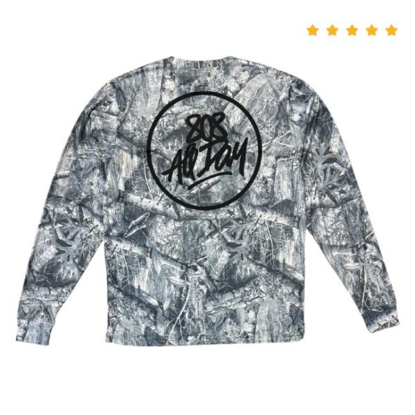 808Allday Merch Store Shop 808Allday White Real Tree Camo Dri Fit Performance Ls