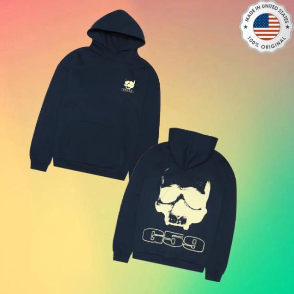Grey59 Merch Store G59 Merch Navy Skull Hoodie