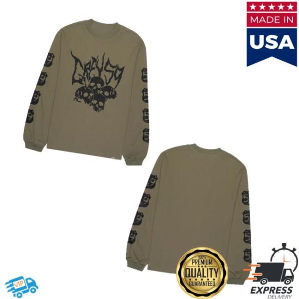 Grey59 Merch Store G59 Merch Army Green Skull Long Sleeve