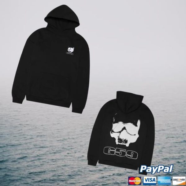 Grey59 Merch Store G59 Merch Skull Logo Black Hoodie