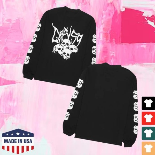 Grey59 Merch Store G59 Merch Black Skull Long Sleeve Tee