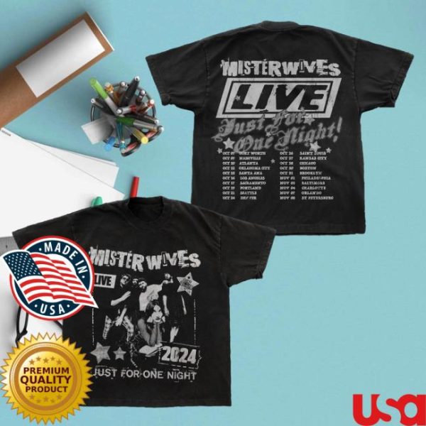 Misterwives Store Merch Vintage Black Tour Tee
