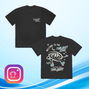 Ariana Grande Merch Store Ariana Grande Twilight Zone Think Again T-Shirt