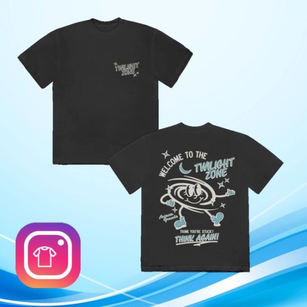 Ariana Grande Merch Store Ariana Grande Twilight Zone Think Again T-Shirt