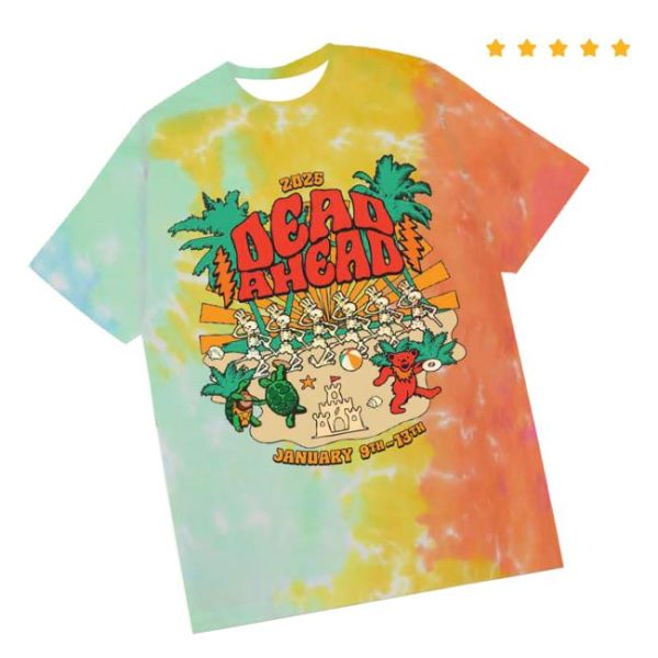 Dead Ahead Festival Store Merch Tie-Dye Beach Party Tee