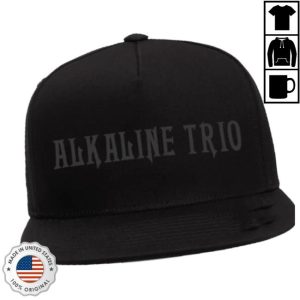 Alkaline Trio Store Merch Logo Embroidered Tag Black Snapback
