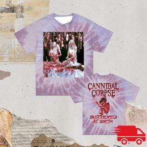 Cannibal Corpse Merch Store Butchered At Birth Poster T-Shirt Guts Dye