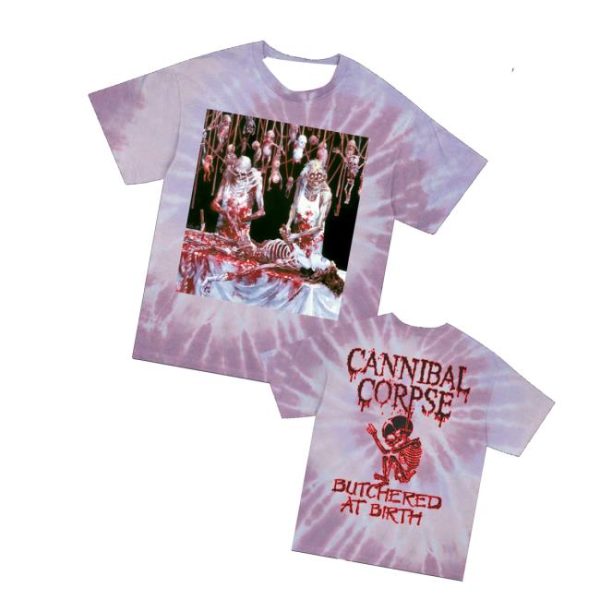 Cannibal Corpse Merch Store Butchered At Birth Poster T-Shirt Guts Dye