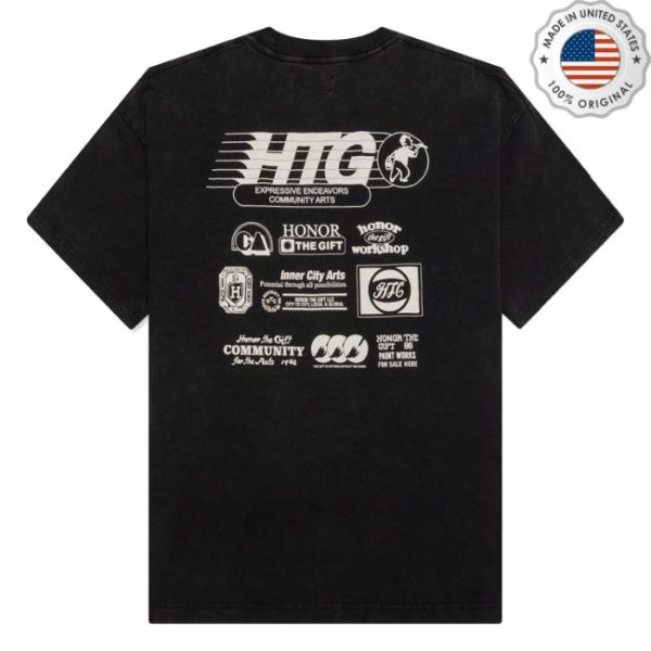 Feature Store Merch Honor The Gift Paint Works Black Tee