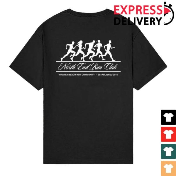 North End Run Club Merch Store Fleet Tee Black