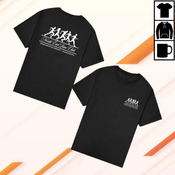 North End Run Club Merch Store Fleet Tee Black