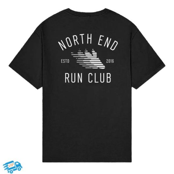 North End Run Club Merch Store Flight Tee Black