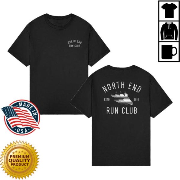 North End Run Club Merch Store Flight Tee Black