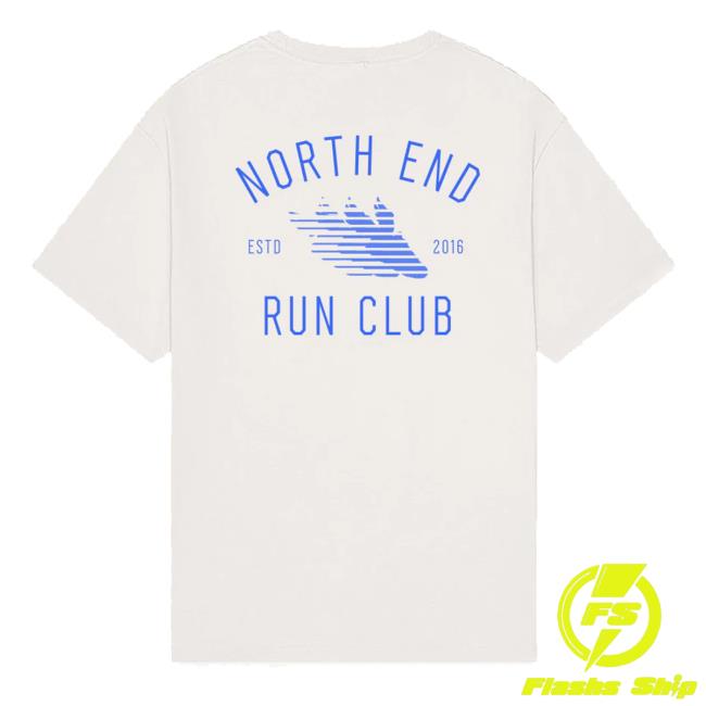 kenny North End Run Club Merch Store Flight Tee Vintage Whitea
