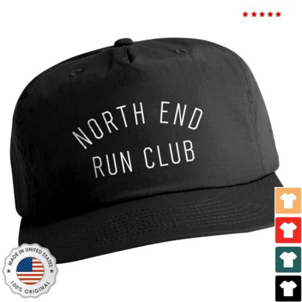 North End Run Club Merch Store Heritage Nylon Cap Black
