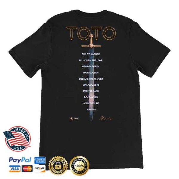 Toto Merch Store Sword Tracklist Tee