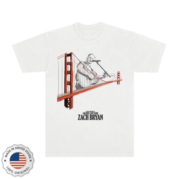 Zach Bryan Shop Store Merch Golden Gate Park Bridge Tee