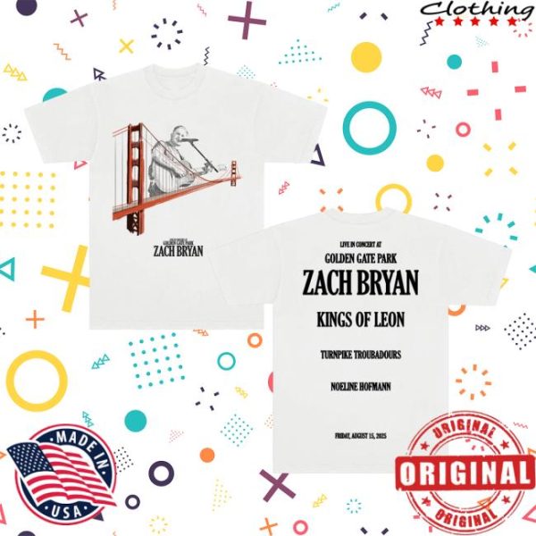 Zach Bryan Shop Store Merch Golden Gate Park Bridge Tee