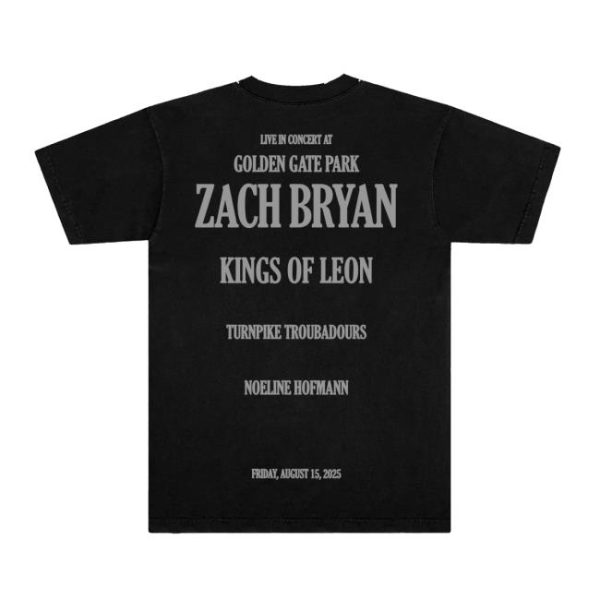 Zach Bryan Shop Store Merch Golden Gate Park Fade Tee