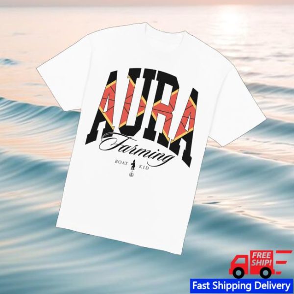 Merchlabs Merch Store Boat Kid Aura Farming Midweight Tee