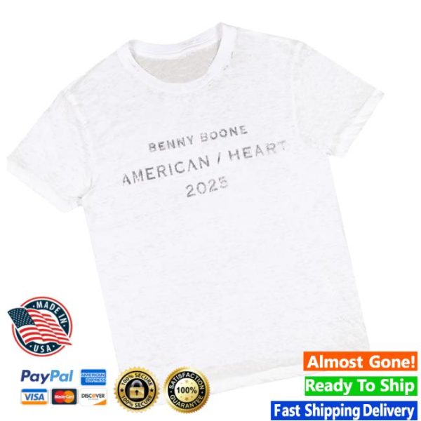 Benson Boone Store Shop Merch American Heart 2025 Distressed Tee