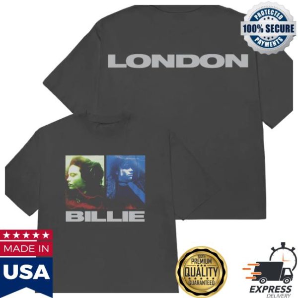 Billie Eilish Store Merch Dual Photo London Black T-Shirt