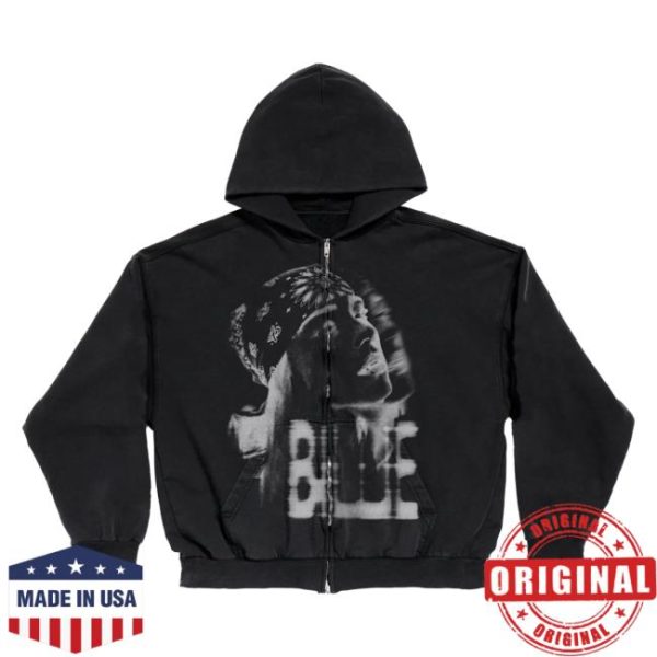 Billie Eilish Store Merch London Flag Zip Hoodie