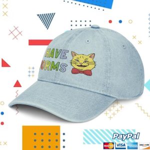 Webworm Merch Store Shop I Have Worms Denim Hat